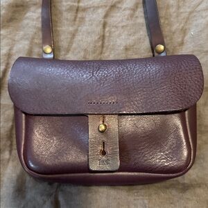 Blue de Chauffe French Leather Crossbody Bag